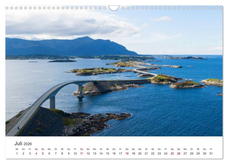 Produktbild: Norwegen - Das wundersch&ouml;ne Land im Norden. (Wandkalender 2026 DIN A3 quer), CALVENDO Monatskalender