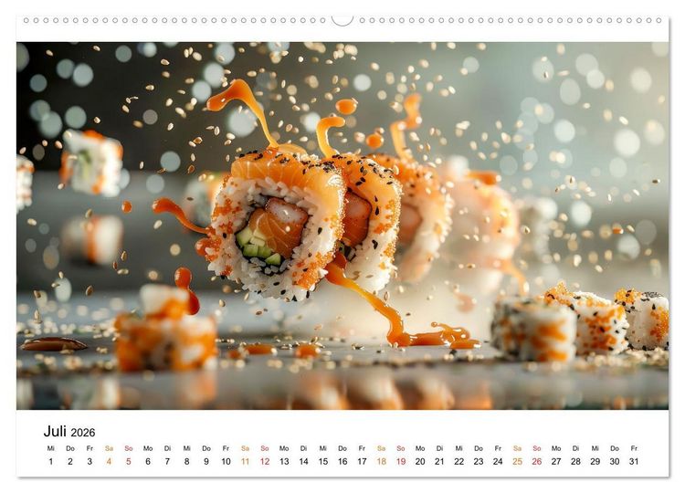 Produktbild: Sushi f&uuml;r Gourmets (Wandkalender 2026 DIN A2 quer), CALVENDO Monatskalender