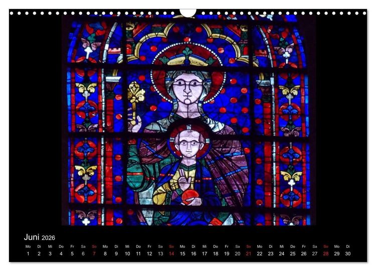 Produktbild: Bilder aus Licht - Notre Dame de Chartres (Wandkalender 2026 DIN A3 quer), CALVENDO Monatskalender