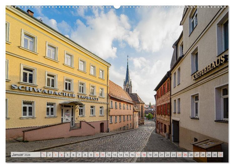 Produktbild: Schwabach Impressionen (Wandkalender 2026 DIN A2 quer), CALVENDO Monatskalender