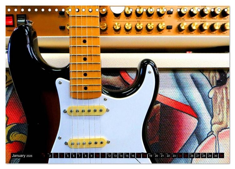 Produktbild: Guitars and Amps - Let's Rock (Wall Calendar 2026 DIN A4 landscape), CALVENDO 12 Month Wall Calendar