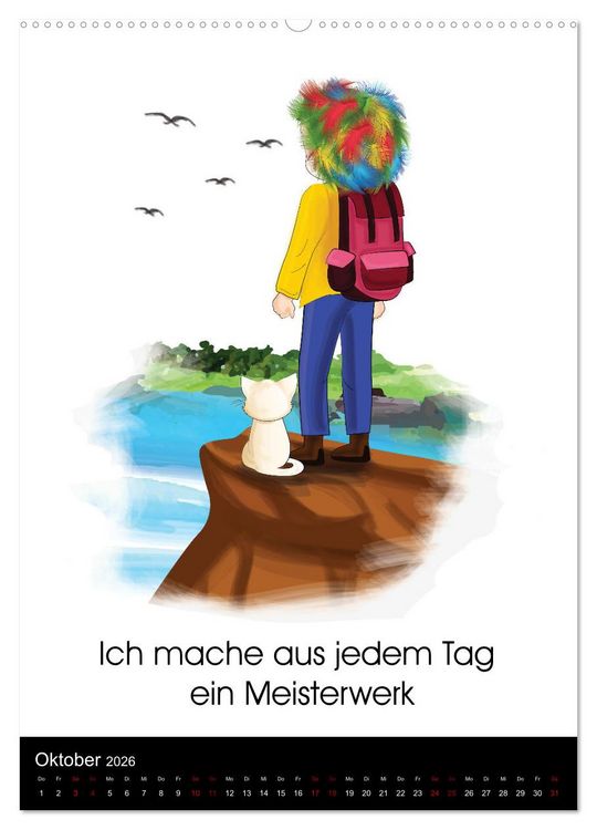 Produktbild: Ich bin einzigartig - Achtsame Affirmationen f&uuml;r besondere Kinder (Wandkalender 2026 DIN A2 hoch), CALVENDO Monatskalender