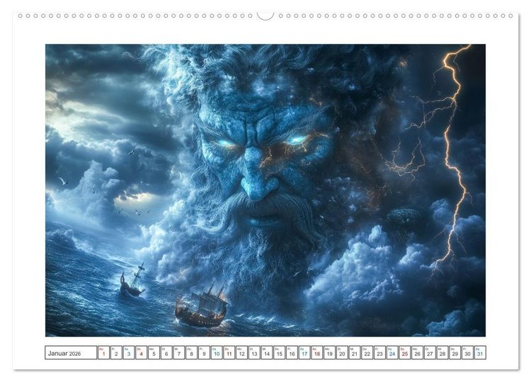 Produktbild: Die G&ouml;tter des Nordens (Wandkalender 2026 DIN A2 quer), CALVENDO Monatskalender