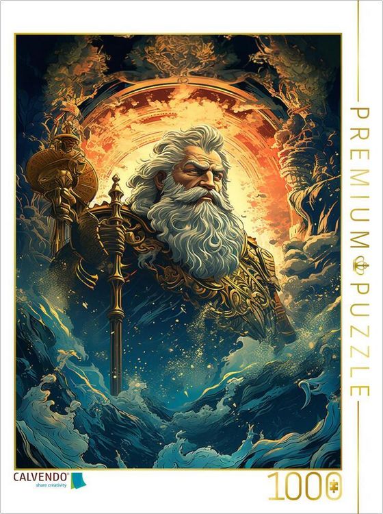 Produktbild: CALVENDO Puzzle Poseidons Herausforderung - historisches Filmplakat zu einem Film, der nie gedreht wurde | 1000 Teile Lege-Gr&ouml;&szlig;e 64x48cm Foto-Puzzle f