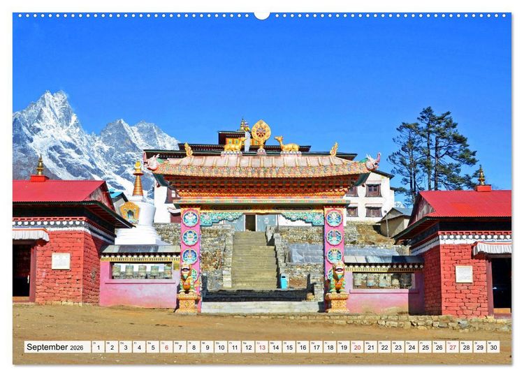 Produktbild: BUDDHISMUS in NEPAL (Wandkalender 2026 DIN A2 quer), CALVENDO Monatskalender