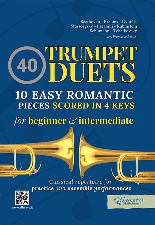 Produktbild: 40 Trumpet Duets - 10 Easy Romantic Pieces scored in 4 keys