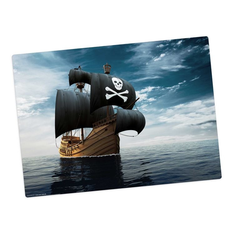 Produktbild: Tischsetmacher Tischset f&uuml;r Kinder Piratenschiff, aus hochwertigem Vinyl , 44 x 32 cm