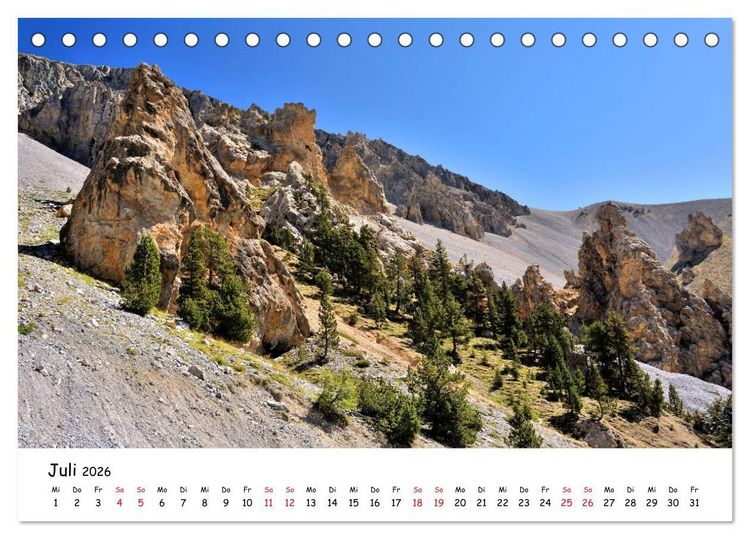 Produktbild: Franz&ouml;sische Alpen - Route des Grandes Alpes (Tischkalender 2026 DIN A5 quer), CALVENDO Monatskalender