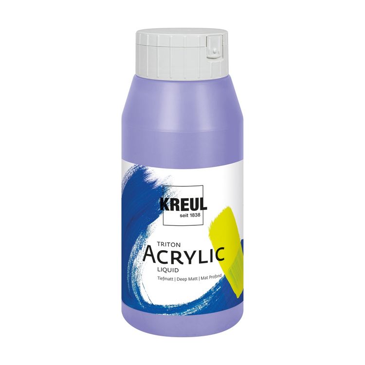 Produktbild: KREUL Acrylfarbe Triton Liquid tief matt lavendel 750ml Flasche