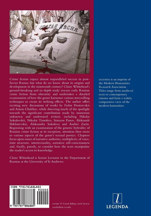 Produktbild: The Poetics of Early Russian Crime Fiction 1860-1917
