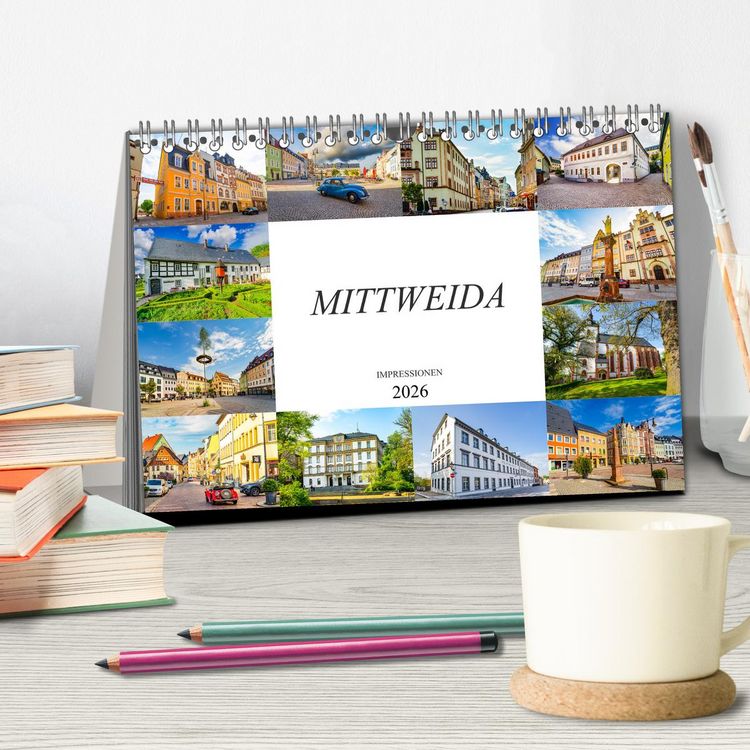 Produktbild: Mittweida Impressionen (Tischkalender 2026 DIN A5 quer), CALVENDO Monatskalender