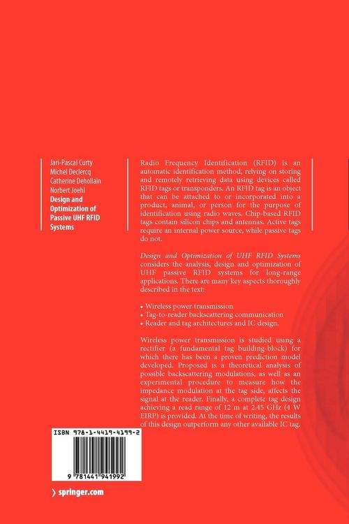 Produktbild: Design and Optimization of Passive UHF RFID Systems