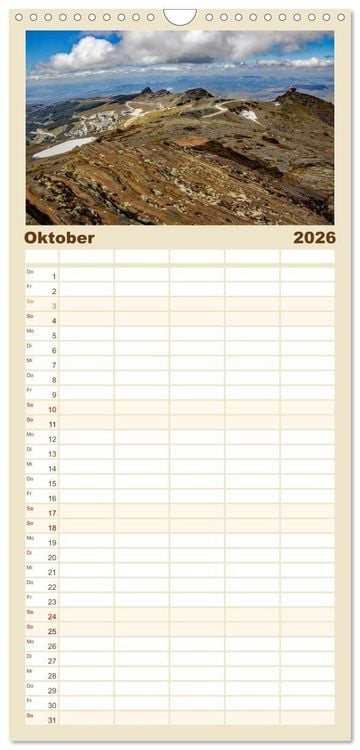 Produktbild: Familienplaner 2026 - Ein Herz f&uuml;r Granada mit 5 Spalten (Wandkalender, 21 x 45 cm) CALVENDO