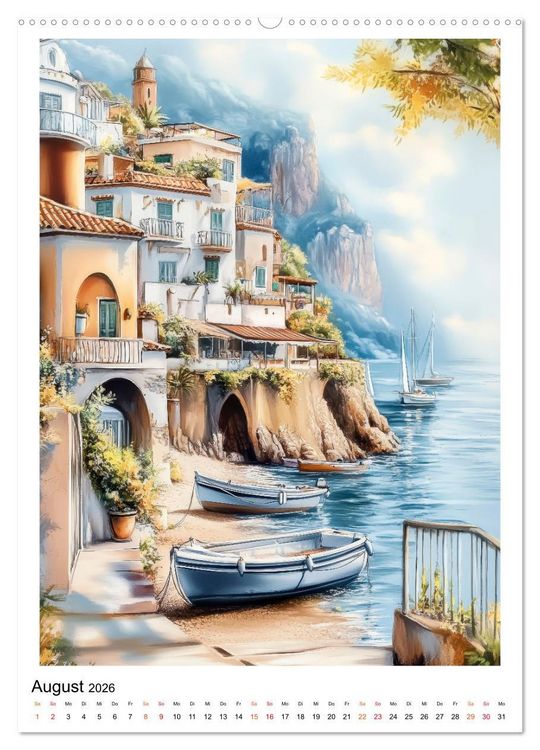 Produktbild: Dolce Vita an der K&uuml;ste von Amalfi (Wandkalender 2026 DIN A2 hoch), CALVENDO Monatskalender