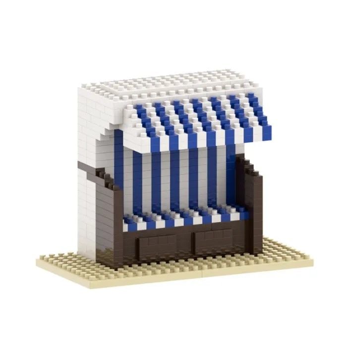 Produktbild: BRIXIES 200145 - Strandkorb, 3D Konstruktionsbausatz aus Ministeinen, 432 Teile
