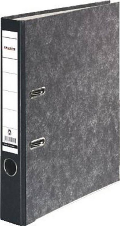 Produktbild: Falken Ordner Recycling DIN A4 R&uuml;ckenbreite: 50mm Schwarz Wolkenmarmor 2 B&uuml;gel 80022700