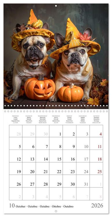 Produktbild: French Bulldogs (Wall Calendar 2026 12 &times; 12 Inch) CALVENDO 12 Month Wall Calendar