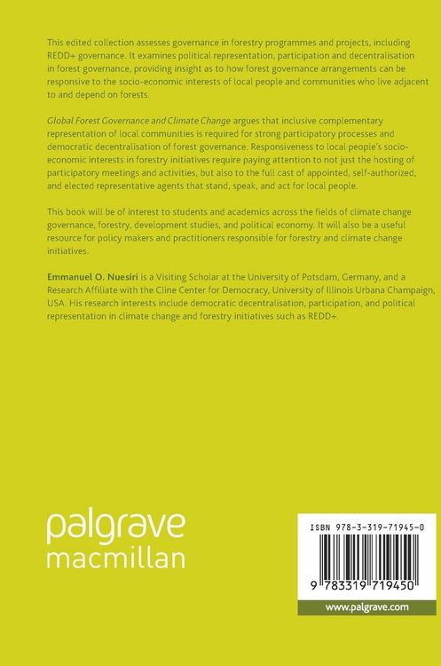 Produktbild: Global Forest Governance and Climate Change
