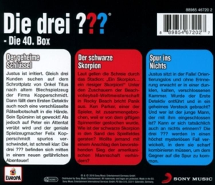 Produktbild: Die drei ??? - 3er Box 40 (Folgen 119, 120, 121) (Fragezeichen)