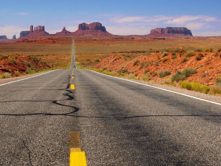Produktbild: CALVENDO Puzzle Highway 163 zum Monument Valley | 1000 Teile Lege-Gr&ouml;&szlig;e 64x48cm Foto-Puzzle f&uuml;r gl&uuml;ckliche Stunden