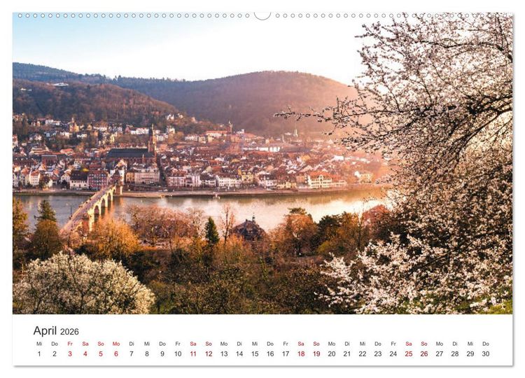 Produktbild: Lichtstimmungen in Heidelberg (Wandkalender 2026 DIN A2 quer), CALVENDO Monatskalender