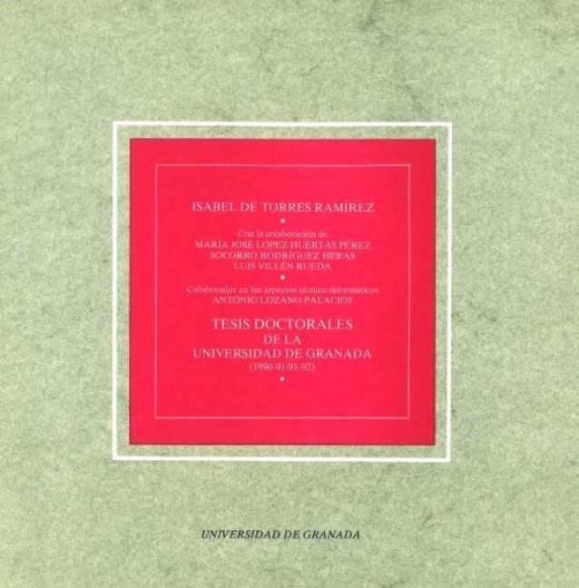 Produktbild: Tesis doctorales de la Universidad de Granada (1990-91, 91-92)