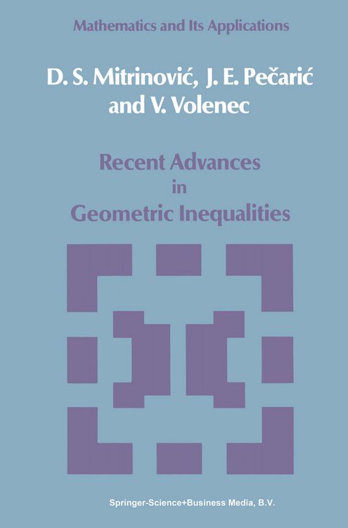 Produktbild: Recent Advances in Geometric Inequalities