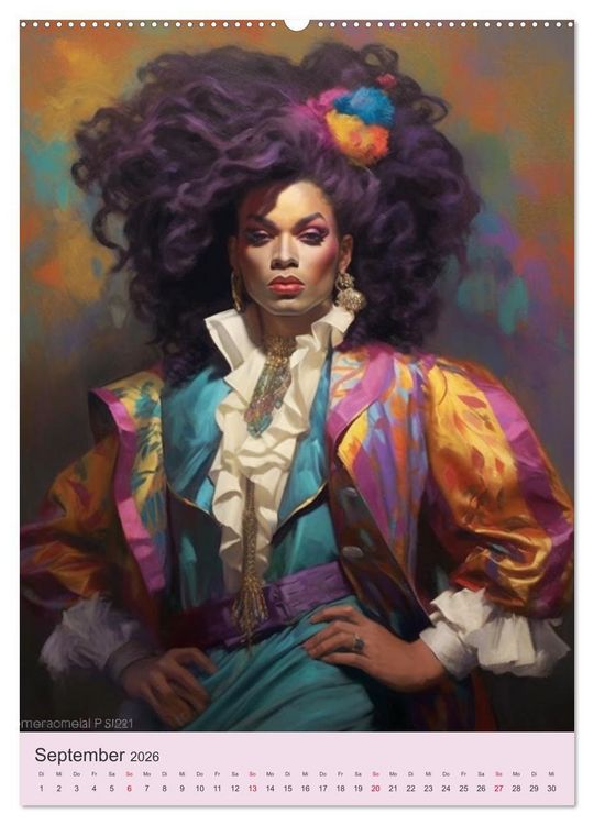 Produktbild: Dragqueens. Drag- und Travestie Kunst. Illustrationen (hochwertiger Premium Wandkalender 2026 DIN A2 hoch), Kunstdruck in Hochglanz