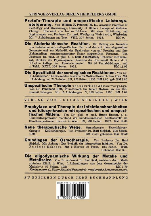 Produktbild: Die Grundlagen der Unspezifischen Therapie