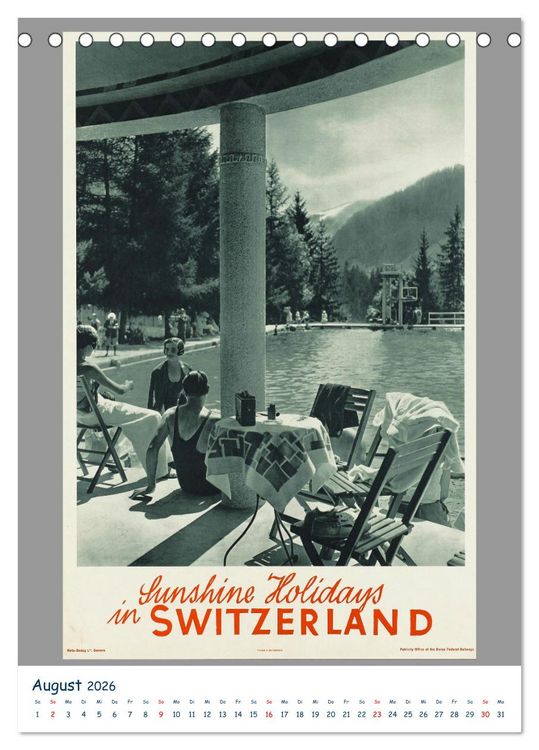 Produktbild: Schweizer Plakatkunst (Tischkalender 2026 DIN A5 hoch), CALVENDO Monatskalender