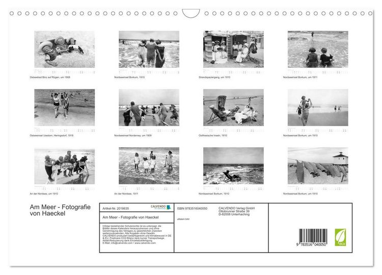 Produktbild: Am Meer - Fotografie von Haeckel (Wandkalender 2026 DIN A3 quer), CALVENDO Monatskalender