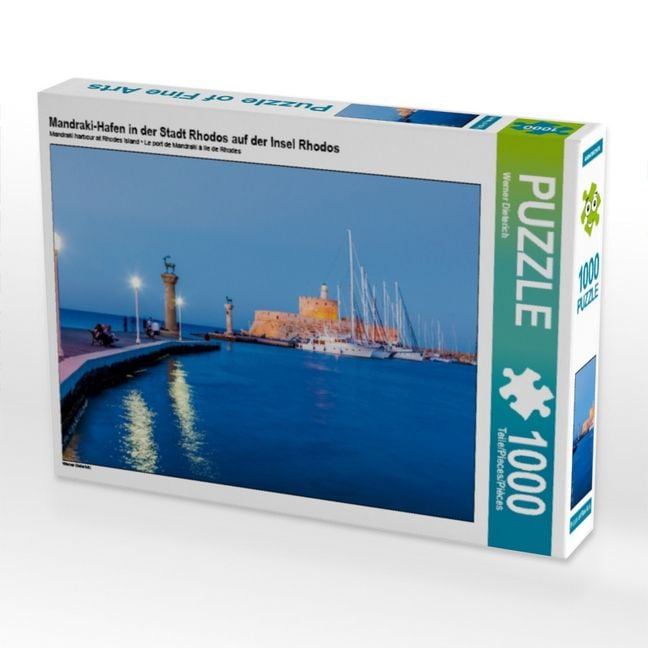 Produktbild: Mandraki-Hafen in der Stadt Rhodos auf der Insel Rhodos (Puzzle)