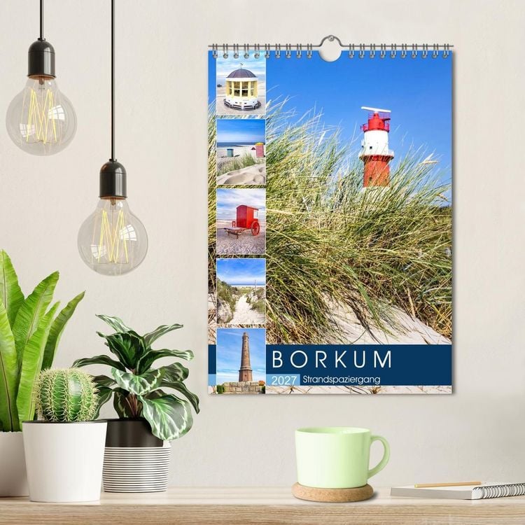 Produktbild: Borkum Strandspaziergang (Wandkalender 2027 DIN A4 hoch), CALVENDO Monatskalender