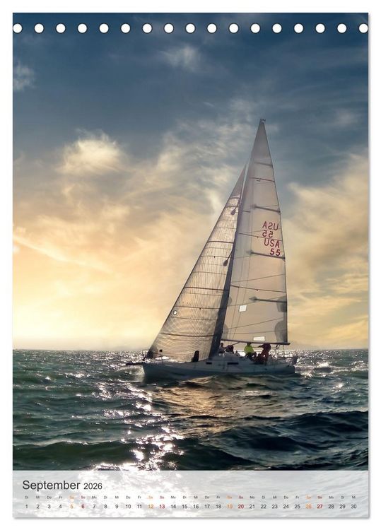 Produktbild: Segeln - meine Leidenschaft (Tischkalender 2026 DIN A5 hoch), CALVENDO Monatskalender