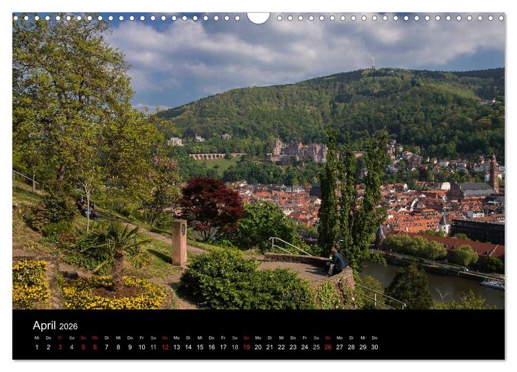 Produktbild: Heidelberger Stadtansichten (Wandkalender 2026 DIN A3 quer), CALVENDO Monatskalender