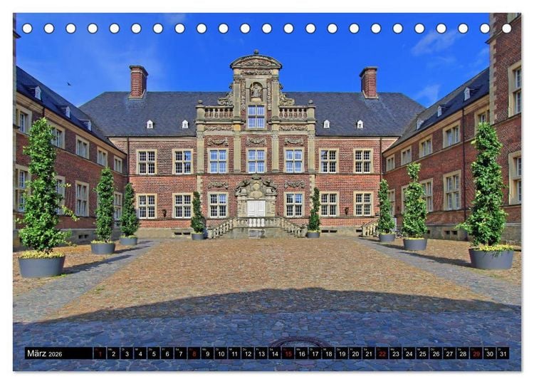 Produktbild: Burgen und Schl&ouml;sser im M&uuml;nsterland (Tischkalender 2026 DIN A5 quer), CALVENDO Monatskalender