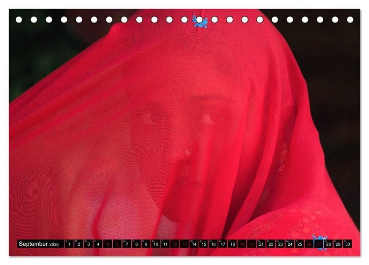 Produktbild: Indien - im Meer der Farben (Tischkalender 2026 DIN A5 quer), CALVENDO Monatskalender