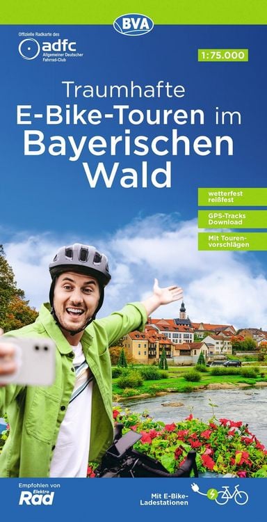 Produktbild: BVA ADFC Regionalkarte Traumhafte E-Bike-Touren im Bayerischen Wald 1:75.000