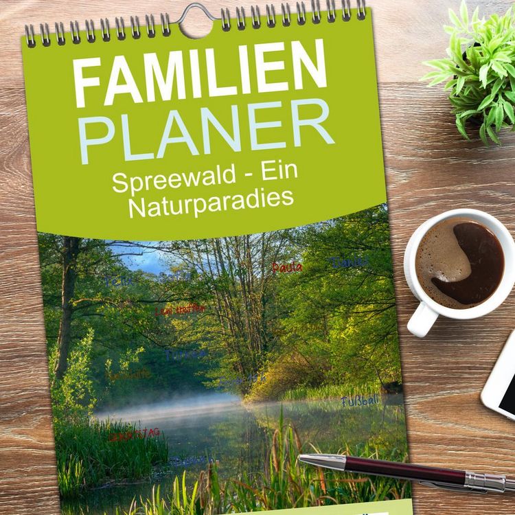 Produktbild: Familienplaner 2026 - Spreewald - Ein Naturparadies mit 5 Spalten (Wandkalender, 21 x 45 cm) CALVENDO