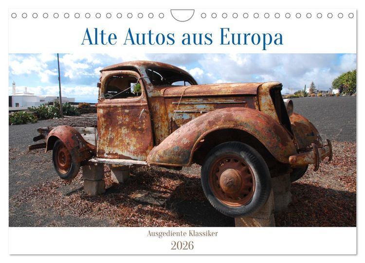 Produktbild: Alte Autos aus Europa (Wandkalender 2026 DIN A4 quer), CALVENDO Monatskalender