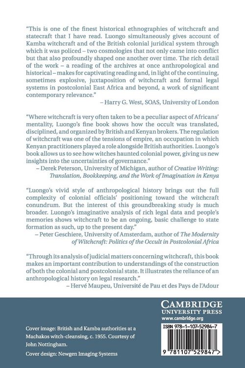 Produktbild: Witchcraft and Colonial Rule in Kenya, 1900-1955