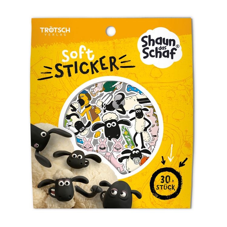 Produktbild: Tr&ouml;tsch Shaun das Schaf Soft-Sticker