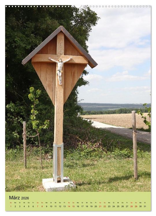 Produktbild: Wegkreuze - christliche Symbole am Wegesrand (Wandkalender 2026 DIN A2 hoch), CALVENDO Monatskalender