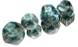 Produktbild: Thracian Smokey Sacrifice Dice - DCC Funky 7-Set