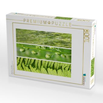 Produktbild: CALVENDO Puzzle Natural Trios - Gr&uuml;ne Bl&auml;tter | 1000 Teile Lege-Gr&ouml;&szlig;e 64x48cm Foto-Puzzle f&uuml;r gl&uuml;ckliche Stunden