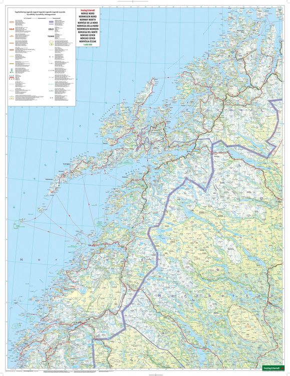 Produktbild: Freytag & berndt Stra&szlig;enkarte Norwegen Nord, Troms&oslash; - Bod&oslash; -