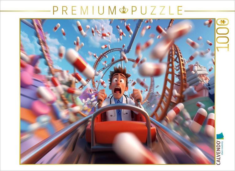 Produktbild: CALVENDO Puzzle Achterbahn durch die Pharmakologie - Medizinstudent | 1000 Teile Lege-Gr&ouml;&szlig;e 64x48cm Foto-Puzzle f&uuml;r gl&uuml;ckliche Stunden