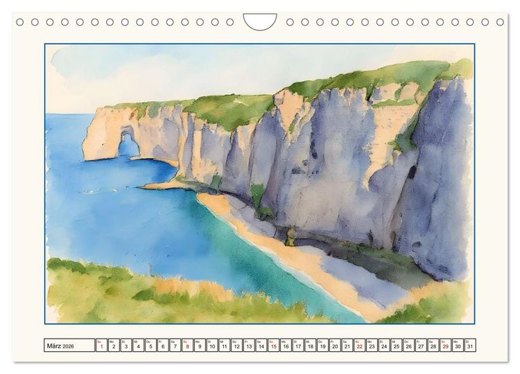 Produktbild: Reise durch die Normandie (Wandkalender 2026 DIN A4 quer), CALVENDO Monatskalender