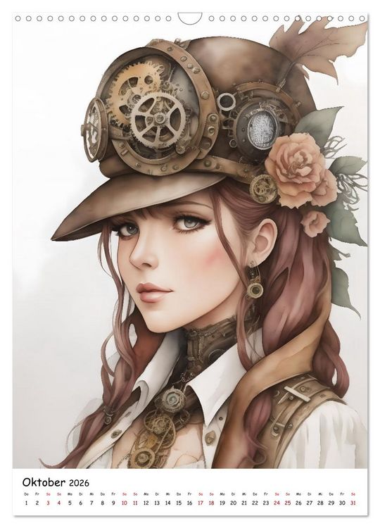 Produktbild: Steam-Punk-Girls - Eine charmante und sympathische Subkultur (Wandkalender 2026 DIN A3 hoch), CALVENDO Monatskalender