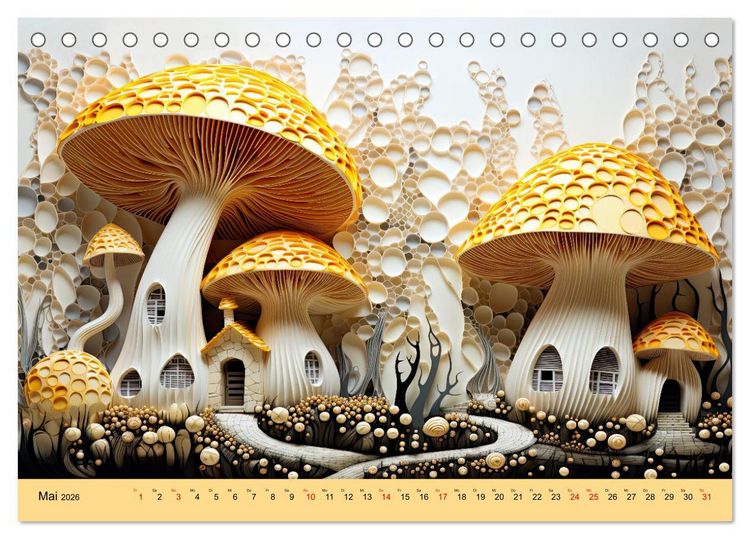 Produktbild: Magie der Pilze (Tischkalender 2026 DIN A5 quer), CALVENDO Monatskalender
